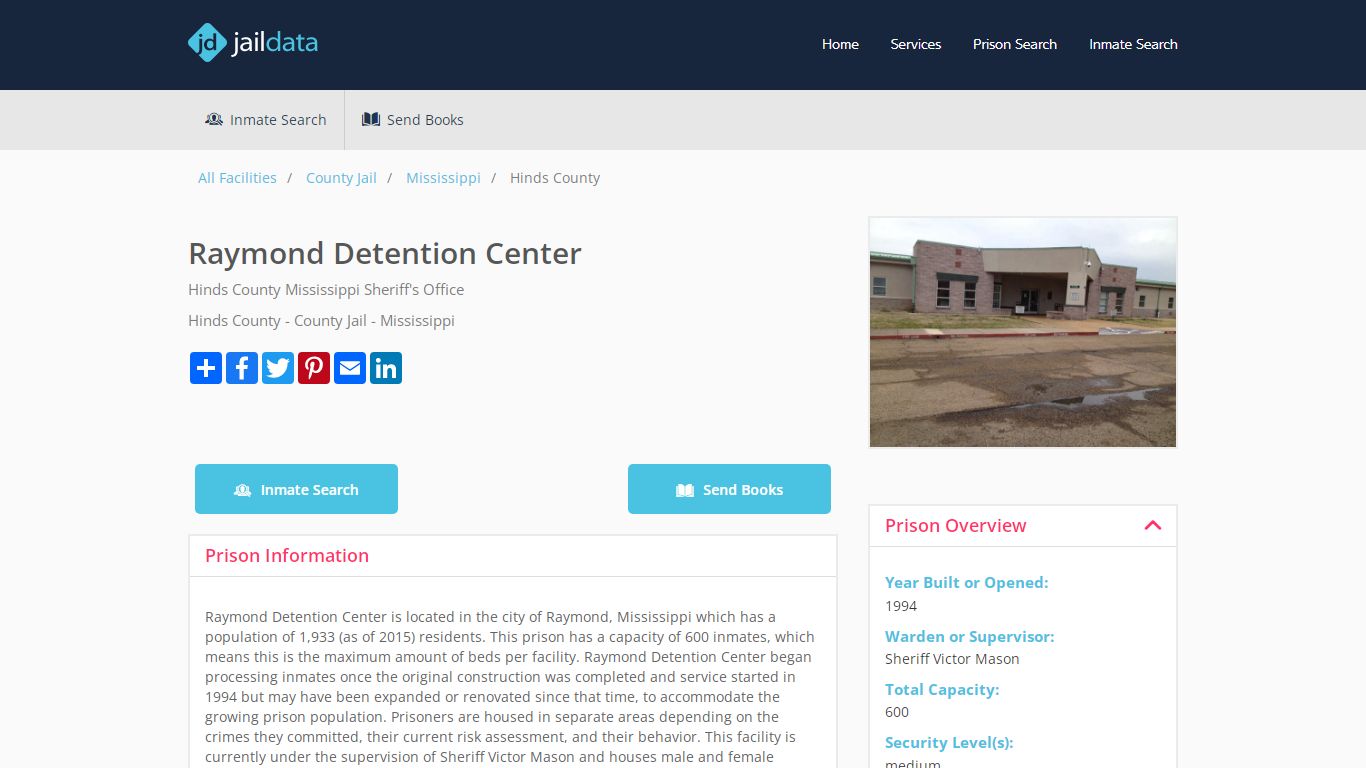 Raymond Detention Center Inmate Search and Prisoner Info ...